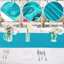 Aneco 4 Pack Satin Table Runner 12 x 108 Inch Teal Long Bright Silk and Smooth Fabric Party Table Runner for Wedding Banquet Party Decoration