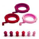 3 Pack Silicone Protective Cover and 6 Pack Ear Tips Replacement Accessories for EKO CORE 500 Digital Stethoscope, Dustproof Plug Design Prevents Dust from Entering The Device's Interface (Red)