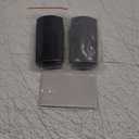 HIGHLIKE Hard Cases Folding Reading Glasses, Pocket Wallet Purse Compact Spring Hinge Readers, Transparent Clear Lens (C1(2-pack: Black Gunmetal))