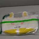 Easter Basket with Handle, Bunny Design for Boys and Girls, Egg Hunt Gift Basket (Yellow white)