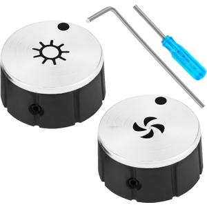 SV08355 Blower and Light Control Knobs, Replacement for Broan E60 E64 Range Hoods Blower Fan Motor and Light Switch, Compatible with SV08355, V08355, 1932986, AP4980185