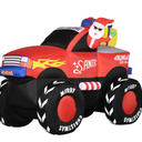 Outsunny 7ft Christmas Inflatable Santa Claus Driving Truck with Gifts, Blow-Up Outdoor LED Yard Display for Lawn Garden Party