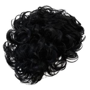 1pc Men's Wig Short Fluffy Curly Layered Shaggy Style Synthetic Hairpiece for Cosplay High Temperature