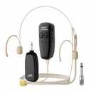 Wireless Headset Microphone, UHF Skin Tone Head Mic Speaker System, Beige Professional Voice Amplifier Microphones, with 164ft Range, Ideal for Teachers Tour Guides Fitness Coaches Conferences