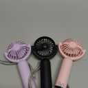 3 Packs Portable Handheld Mini Fans with 3 Speed, 180 Adjustable, Lightweight, USB C Rechargeable for Travel Stylish Kids Girls Women Men Indoor Outdoor,Eyelash Personal Fan Black & Purple & Pink