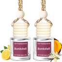 Hanging Car Air Freshener, Long Lasting Essential Oil Diffuser, Non-Toxic Bombshell Scent, Cute Car Fresheners for Women, 2 Pack Made in USA