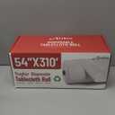 Plastic Table Cloth, 310 Ft X 54 in Disposable Tablecloth White Plastic Tablecloth with Any Cut Sliding Cutters Premium Table Cover Roll for Picnics, Parties, Birthdays, Weddings