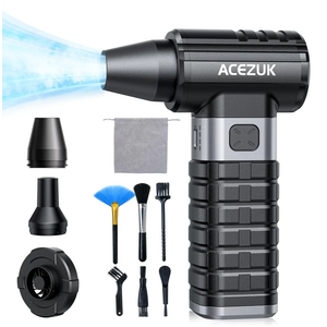 Compressed Air Duster 4-Gear Adjustable 300000RPM Electric Air Duster Rechargeable Brushless Motor Mini Cordless Air Blower for Keyboard, Electronics,Car and Home Cleaning Replaces Compressed Air Can