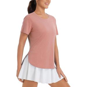 baleaf Women's Short Sleeve T Shirts Tops Running Shirts Sun Protection (XL)
