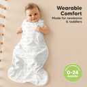 2-Pack Organic Baby Sleep Sacks,100% Cotton - Soft & Breathable 0.5TOG Baby Wearable Blanket,Toddler Sleeping Sack 18-24 months,Easy to Wear Transitional Swaddles for Newborns,Infants (Bumble Bear, L)