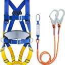 Universal Full Body Fall Protection Safety Harness with Dorsal D-Ring and Mating Buckle Legsroofing harness construction harness ANSI/ASSP Compliant,internal Shock Absorbing landyard&Hook