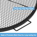Stanbroil Heavy Duty X-Marks Fire Pit Cooking Grill Grates with Support X Wire - Outdoor Round BBQ Campfire Grill Grid - Camping Cookware, 30 Inch