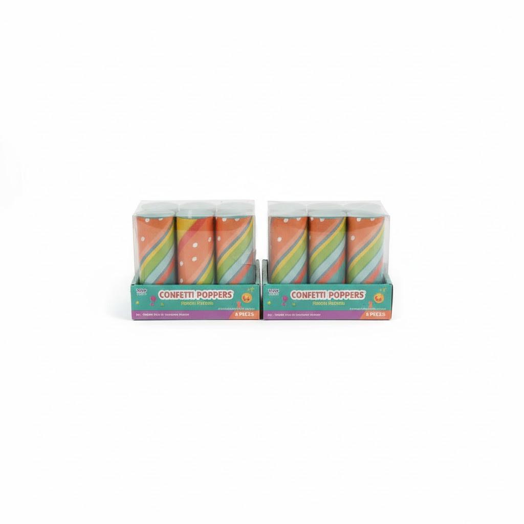  DINO GAMER PARTY CONFETTI POPPERS 2Pack
