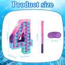 Mermaid Number 4 Pinata with Stick Blindfold for Girl 4th Birthday Party Decoration Colorful Paper Flaver Anniversary Celebration for Children's Ocean Mermaid Theme Carnival Event Decoration