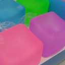 4 Pack Stress Cube, Slow Rising Ice Cube Stress Balls for Adults Kids, Sensory Fidget Toy for Anxiety Relief, Square Shape Squishy Balls for Classroom Prizes, Cube Squishy for Party Favors