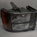 Headlights Assembly for 07-13 GMC Sierra 1500/07-14 Sierra 2500 HD 3500 HD Headlamp Replacement Chrome Housing Driver & Passenger Side