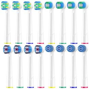 Aoxgao Replacement Heads Compatible with Oral b Braun, 16 Pcs Electric Toothbrush Heads for Oral-b Floss Pro 1000 Smart Genius x White