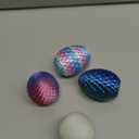 4 Pack 3D Printed Dragon Easter Basket Stuffers, Small Eggs with Dragon Inside, Articulated Crystal Dragon Fidget Toy, Desk Pet, 3D Printing Home Decor (Blue+White+Green+Glow in The Dark)