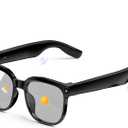 AI Smart Glasses with Camera and Audio, 8MP HD Camera Glasses for Men Women with Voice Assistant, 1080P Recording Sunglasses with Real-Time Translation, Open-Ear Audio for Vlogging, Travel, Business