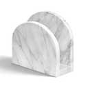 Marble Napkin Holder for Table, White Upright Napkin Holders for Paper, Standing Napkin Dispenser for Kitchen, Dining Room, Party Hotel, Cafe, Bar