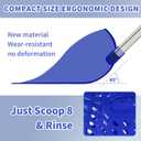 4-in-1 Chicken Manure Scoop, Coop Cleaner Tool for Scoop Sift Rake Level, Lightweight Durable for Chicken Coop Cleaning, Sand Sifting, Poultry Farming & Waste Management (Single Unit, Blue)