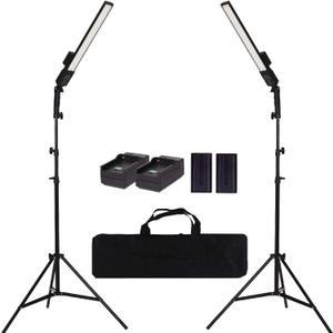 LED Video Light Battery Powered Photography Light Portable Handheld Wand,Dimmable 2800-5500K Photo Studio Light Kit with NP-970 Li-ion Battery and Stand for Portrait, YouTube,Outdoor Video