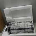 18inch Large Size Motion Sensor Porch Light with GFCI Outlets, Dusk to Dawn Black Outdoor Wall Light Fixture, 3 Modes Exterior Lighting Fixture Waterproof Outside Wall Lantern Sconce for House, 1-Pack