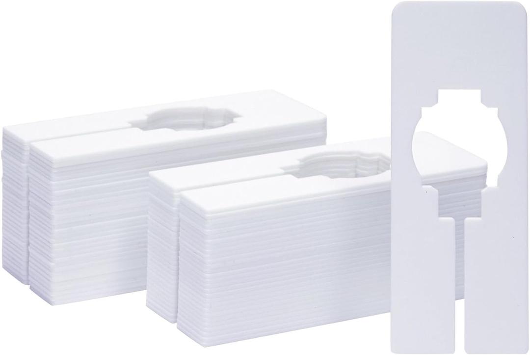 Juvale Plastic Clothing Rack Dividers - Blank Custom Clothing Tags - Durable Polypropylene Garment Rack Dividers - 5 x 2 in, White, Pack of 60