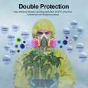 Respirator Cartridge, 60923 Particulate Filter, for Half and Full Face Pieces 6000, 7000 and FF-400 Series, Effective Filtering Organic Vapors, Acid Gases and Particulates, 1 Pair