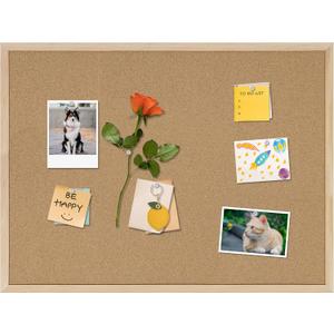 DAHAPYBOO Cork Board Bulletin Board,24x18 Cork Board for Office with Pin Oak Wood Boards,Message Board or Vision Board Decoration.