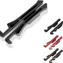 Universal Car Seat Gap Filler Plug Set with Storage Slot, Black (Volcano Red Set)