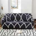 HOOBUY Printed Sofa Cover Stretch Couch Covers Patterned Loveseat Slipcovers for 2 Seater Cushion Couch Love Seat Set(JL, 2 Seater/Loveseat)