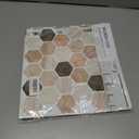 Hexagon Tiles Peel and Stick Backsplash for Kitchen, 10-Sheet Stick on Tiles Kitchen Backsplash, Pink 3D Peel and Stick Wall Tile12''12''