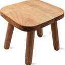 Solid Wooden Step Stool For Adults, Small Wooden Stool With 4 Detachable And Assembled Legs For Kitchen Bathroom Living Room, 9.3 x 9.3 x 9 in