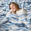 BEDELITE Flannel Sheets King Size Forever Blue - Super Soft Fleece Sheets Set Fluffy Extra Plush, 4 Piece(Include Fitted Sheet, Flat Sheet, 2 Pillowcases)