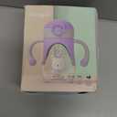 Bunnytoo Baby Sippy Cup with Weighted Straw for Infants 6-12 Months, 8oz Toddler Drinking with Handles, BPA-Free, Transition Trainer for 1+ Year Old (Purple)