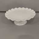 Small Cake Stand for Cupcakes, Donuts, 8 Inch Porcelain Cake Stand for Dessert Table, Vintage Cupcake Platter for Tea Party Decorations, Mini Dessert Display Stand - for 6" Cakes