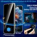 3 Pack Privacy Screen Protector for Samsung Galaxy s25 ultra Tempered Glass + 2 Pack Camera Lens Protector, True 25Anti Spy, Military Grade Shatterproof, 9H+ Hardness, Auto Alignment Frame 6.9"