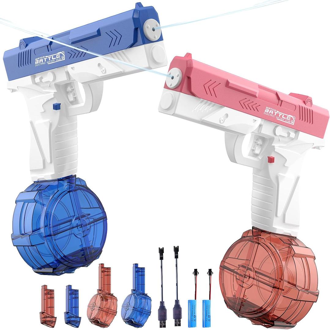 GPPNKC Electric Water Gun for Adults & Kids, 500CC Water Tank 25-33FT Long Range, Outdoor Summer Toys for Pool Beach Water Fight, Gift for Boys Girls