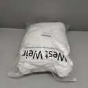 White Ruffle Shower Curtain - Farmhouse Cloth Bathroom 72 x 72 Inches Texture Fashion, Double Layer Fabric, Not See Through