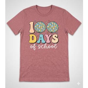 TIEEI Women 100 Days of School Shirt 100th Day of School T-Shirts Teacher Life Tee Tops, Large
