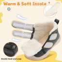 LeIsfIt Toddler Boots Girls Boys Warm Winter Boots Cozy Plush Lining Winter Shoes Indoor Outdoor Faux Fur Booties (Darkgrey)