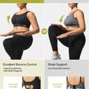 Adjustable High Impact Sports Bras for Women Zip Front Full Coverage and Lift Padded Compression Tops, L