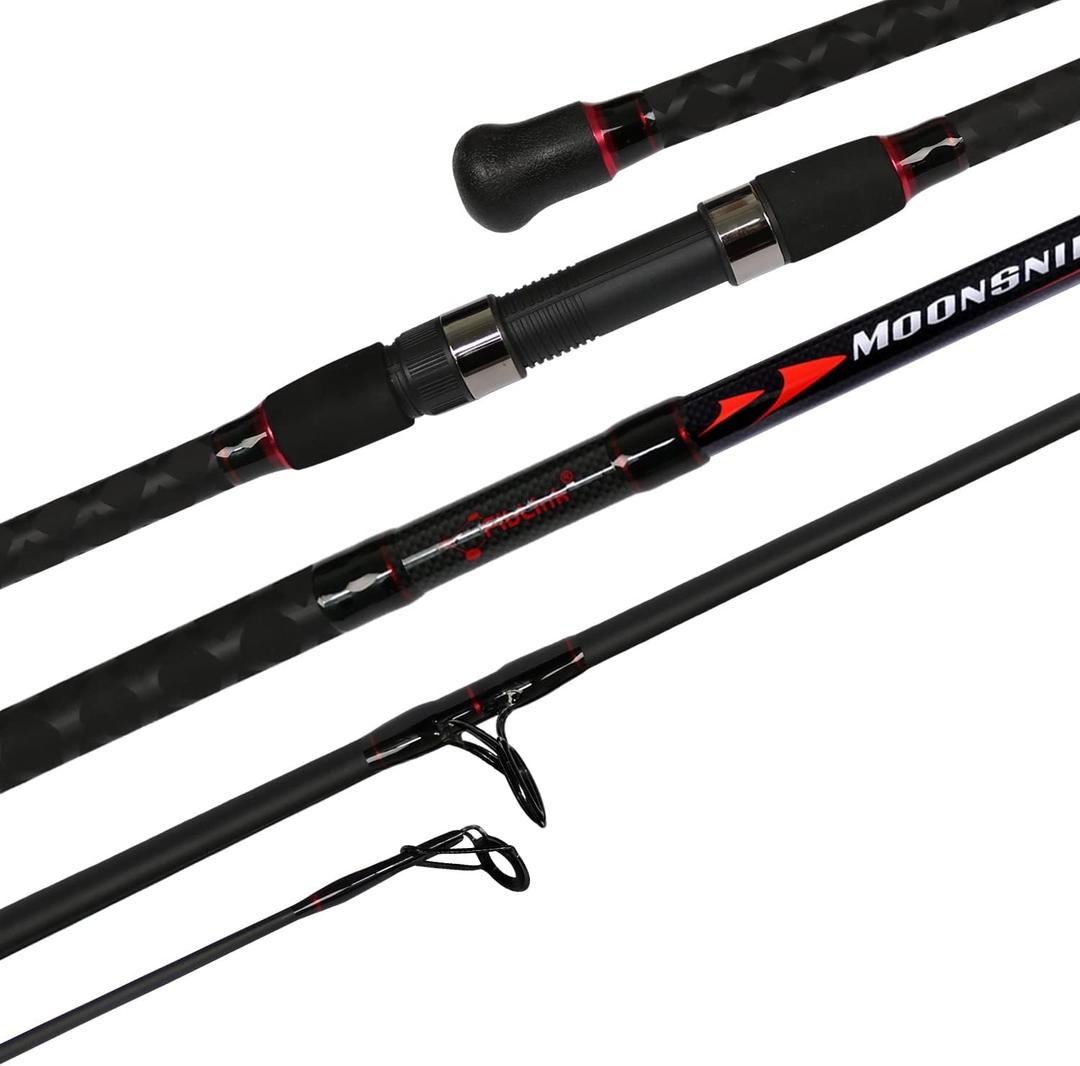 Fiblink Surf Spinning Fishing Rod 2-Piece/4-Piece Graphite Travel Fishing Rod (13'-4Pcs)
