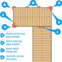 Dock Corner Brackets Hardware,Dock Brackets Hardware for Stationary/Floating Docks, Heavy Duty L-Shaped Outside and Inside Corner Bracket Plates for Stabilizing Frame