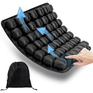 Inflatable Seat Cushion, Airplane Seat Cushion for Long Flights  Breathable 3D Air Cell CushionSuitable for Long Flights Office, Wheelchair, Cars,Easy to Carry