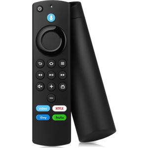 Voice Remote for FireStick(2nd/3rd Gen,Lite,HD),TV Stick 4K/Max(1st/2nd Gen),TV Cube, TV Remote for Some Hisense, TCL, Insignia Smart TVs (Black)