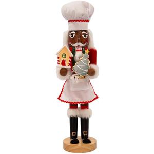 Kurt Adler 15-Inch Wooden African American Chef Nutcracker