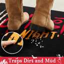 Halloween Door Mat, Halloween Doormat Outdoor Front Door Entrance Absorbent Entry Mat with Non Slip Backing, 17''x30'', Skeleton Black