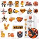 20 Pcs Basketball Diamond Painting Magnet Refrigerator Basketball Decoration DIY Diamond Art Painting Kits for Basket Ball Party Supplies Basket Ball Themed Party Exchange Gifts